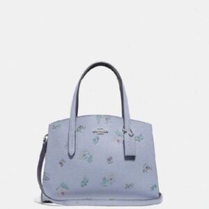 NEW Coach Charlie Carryall 28 Meadow Prairie Print in Silver Mist